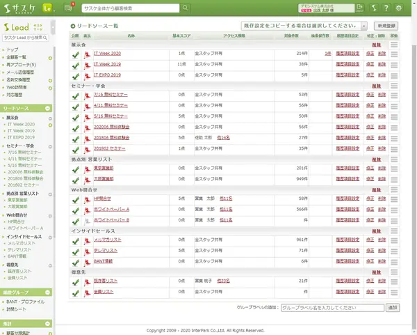 見込み顧客データ一元管理の説明図